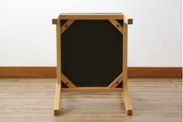 中古　短期展示品　美品　ヤクモ家具製作所　オーク材　シンプルチェア(SC40RO)　クッションタイプ　ナチュラルな風合いが優しい印象のチェア(ダイニングチェア、椅子、イス)(R-081313)