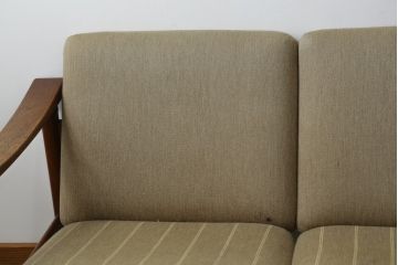 デンマークビンテージ　Hans J Wegner(ハンス・J・ウェグナー)　GETAMA (ゲタマ)　チーク材　GE280　トリプルソファ(3人掛け、3P、三人掛け、3シーター、ヴィンテージ)(R-081317)