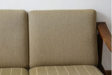 デンマークビンテージ　Hans J Wegner(ハンス・J・ウェグナー)　GETAMA (ゲタマ)　チーク材　GE280　トリプルソファ(3人掛け、3P、三人掛け、3シーター、ヴィンテージ)(R-081317)