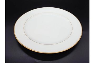 大倉陶園(OKURA、OAC)　オールド大倉　ゴールドライン　気品を感じるプレート4枚セット(金彩、白磁、洋食器、中皿)(R-081319)