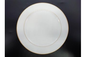 大倉陶園(OKURA、OAC)　オールド大倉　ゴールドライン　気品を感じるプレート4枚セット(金彩、白磁、洋食器、中皿)(R-081319)