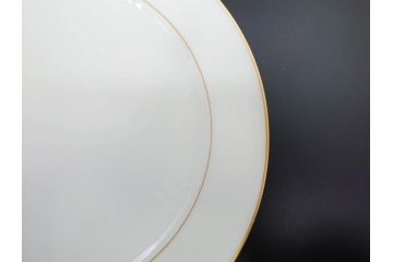 大倉陶園(OKURA、OAC)　オールド大倉　ゴールドライン　気品を感じるプレート4枚セット(金彩、白磁、洋食器、中皿)(R-081319)