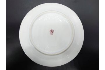 大倉陶園(OKURA、OAC)　オールド大倉　ゴールドライン　気品を感じるプレート4枚セット(金彩、白磁、洋食器、中皿)(R-081319)