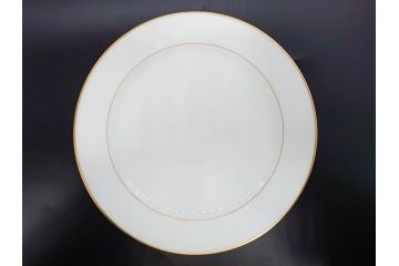 大倉陶園(OKURA、OAC)　オールド大倉　ゴールドライン　気品を感じるプレート4枚セット(金彩、白磁、洋食器、中皿)(R-081319)