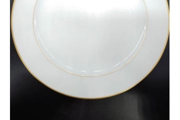 大倉陶園(OKURA、OAC)　オールド大倉　ゴールドライン　気品を感じるプレート4枚セット(金彩、白磁、洋食器、中皿)(R-081319)
