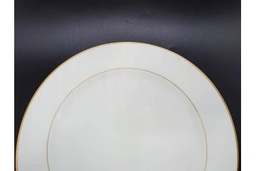 大倉陶園(OKURA、OAC)　オールド大倉　ゴールドライン　気品を感じるプレート4枚セット(金彩、白磁、洋食器、中皿)(R-081319)