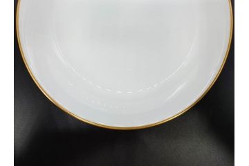 大倉陶園(OKURA、OAC)　オールド大倉　ゴールドライン　艶やかな美しさのあるプレート8枚セット(金彩、白磁、洋食器、中皿、小皿、フルーツ皿)(R-081320)