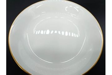 大倉陶園(OKURA、OAC)　オールド大倉　ゴールドライン　艶やかな美しさのあるプレート8枚セット(金彩、白磁、洋食器、中皿、小皿、フルーツ皿)(R-081320)