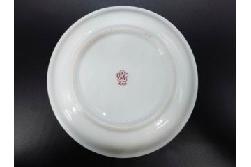 大倉陶園(OKURA、OAC)　オールド大倉　ゴールドライン　艶やかな美しさのあるプレート8枚セット(金彩、白磁、洋食器、中皿、小皿、フルーツ皿)(R-081320)