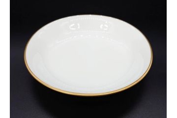 大倉陶園(OKURA、OAC)　オールド大倉　ゴールドライン　艶やかな美しさのあるプレート8枚セット(金彩、白磁、洋食器、中皿、小皿、フルーツ皿)(R-081320)