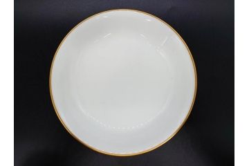 大倉陶園(OKURA、OAC)　オールド大倉　ゴールドライン　艶やかな美しさのあるプレート8枚セット(金彩、白磁、洋食器、中皿、小皿、フルーツ皿)(R-081320)