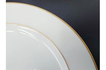 大倉陶園(OKURA、OAC)　オールド大倉　ゴールドライン　艶やかな美しさのあるプレート8枚セット(金彩、白磁、洋食器、中皿、小皿、フルーツ皿)(R-081320)