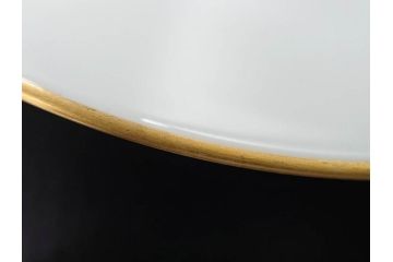 大倉陶園(OKURA、OAC)　オールド大倉　ゴールドライン　艶やかな美しさのあるプレート8枚セット(金彩、白磁、洋食器、中皿、小皿、フルーツ皿)(R-081320)