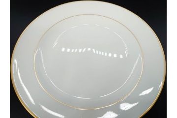 大倉陶園(OKURA、OAC)　オールド大倉　ゴールドライン　艶やかな美しさのあるプレート8枚セット(金彩、白磁、洋食器、中皿、小皿、フルーツ皿)(R-081320)