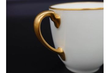 大倉陶園(OKURA、OAC)　オールド大倉　ゴールドライン　くつろぎの時間が楽しめるカップ&ソーサー6客セット(デミタス、C&S、金彩、白磁、洋食器)(R-081321)