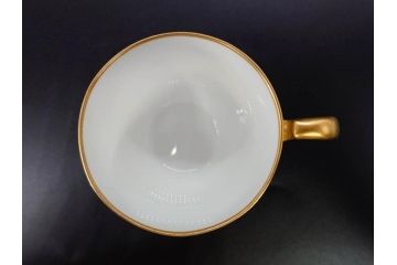 大倉陶園(OKURA、OAC)　オールド大倉　ゴールドライン　くつろぎの時間が楽しめるカップ&ソーサー6客セット(デミタス、C&S、金彩、白磁、洋食器)(R-081321)
