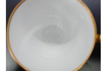 大倉陶園(OKURA、OAC)　オールド大倉　ゴールドライン　くつろぎの時間が楽しめるカップ&ソーサー6客セット(デミタス、C&S、金彩、白磁、洋食器)(R-081321)