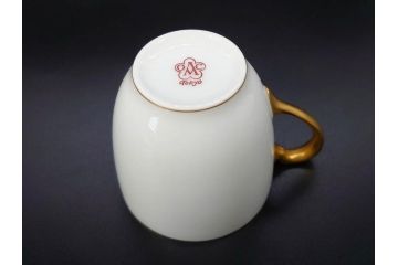 大倉陶園(OKURA、OAC)　オールド大倉　ゴールドライン　くつろぎの時間が楽しめるカップ&ソーサー6客セット(デミタス、C&S、金彩、白磁、洋食器)(R-081321)