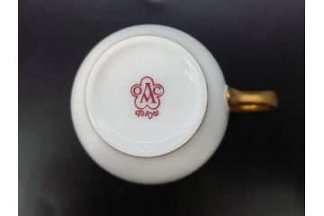 大倉陶園(OKURA、OAC)　オールド大倉　ゴールドライン　くつろぎの時間が楽しめるカップ&ソーサー6客セット(デミタス、C&S、金彩、白磁、洋食器)(R-081321)