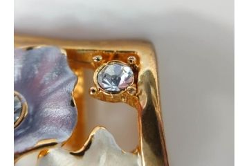 彫金　真珠　パール　SPM刻印　気品に満ちた帯留3点セット(藤?、花、帯留め、着物道具、和装小物、アクセサリー)(R-081322)　