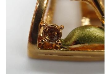 彫金　真珠　パール　SPM刻印　気品に満ちた帯留3点セット(藤?、花、帯留め、着物道具、和装小物、アクセサリー)(R-081322)　