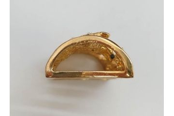 彫金　真珠　パール　SPM刻印　気品に満ちた帯留3点セット(藤?、花、帯留め、着物道具、和装小物、アクセサリー)(R-081322)　
