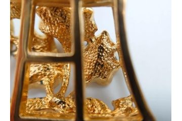 彫金　真珠　パール　SPM刻印　気品に満ちた帯留3点セット(藤?、花、帯留め、着物道具、和装小物、アクセサリー)(R-081322)　