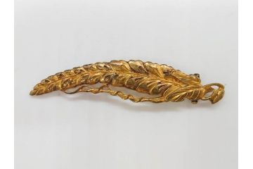 彫金　真珠　パール　SPM刻印　気品に満ちた帯留3点セット(藤?、花、帯留め、着物道具、和装小物、アクセサリー)(R-081322)　