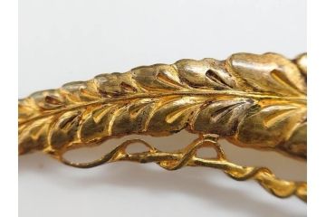 彫金　真珠　パール　SPM刻印　気品に満ちた帯留3点セット(藤?、花、帯留め、着物道具、和装小物、アクセサリー)(R-081322)　