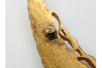 彫金　真珠　パール　SPM刻印　気品に満ちた帯留3点セット(藤?、花、帯留め、着物道具、和装小物、アクセサリー)(R-081322)　