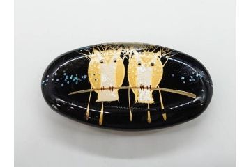 べっ甲(鼈甲)　螺鈿　色々な組合せが楽しめる帯留6点セット(瓢箪、ひょうたん、フクロウ、梟、波に千鳥、扇子、帯留め、着物道具、和装小物、アクセサリー)(R-081323)