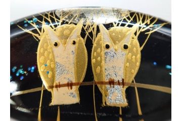 べっ甲(鼈甲)　螺鈿　色々な組合せが楽しめる帯留6点セット(瓢箪、ひょうたん、フクロウ、梟、波に千鳥、扇子、帯留め、着物道具、和装小物、アクセサリー)(R-081323)
