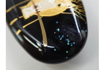 べっ甲(鼈甲)　螺鈿　色々な組合せが楽しめる帯留6点セット(瓢箪、ひょうたん、フクロウ、梟、波に千鳥、扇子、帯留め、着物道具、和装小物、アクセサリー)(R-081323)