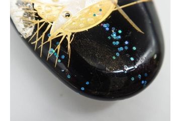べっ甲(鼈甲)　螺鈿　色々な組合せが楽しめる帯留6点セット(瓢箪、ひょうたん、フクロウ、梟、波に千鳥、扇子、帯留め、着物道具、和装小物、アクセサリー)(R-081323)