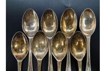ビンテージ　イギリス　SHEFFIELD ENGLAND　EPNS A1　持ち手の繊細な細工が美しいカトラリーセット72点(ヴィンテージ、シェフィールド、ナイフ、フォーク、スプーン、洋食器、収納袋付き、英国)(R-081324)