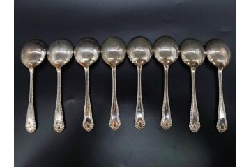 ビンテージ　イギリス　SHEFFIELD ENGLAND　EPNS A1　持ち手の繊細な細工が美しいカトラリーセット72点(ヴィンテージ、シェフィールド、ナイフ、フォーク、スプーン、洋食器、収納袋付き、英国)(R-081324)