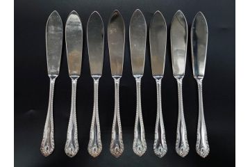 ビンテージ　イギリス　SHEFFIELD ENGLAND　EPNS A1　持ち手の繊細な細工が美しいカトラリーセット72点(ヴィンテージ、シェフィールド、ナイフ、フォーク、スプーン、洋食器、収納袋付き、英国)(R-081324)