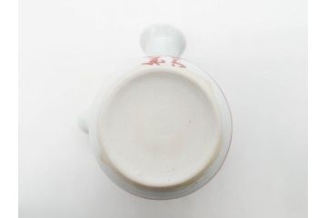 須田菁華　九谷焼　呉須赤絵　赤玉　鮮やかな色合いに気分も華やぐ急須(花、和食器、水注、茶道具、煎茶、茶器、水指、水差、共箱付き、ウコン布付き)(R-081325)