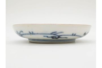 江戸期　古伊万里　赤絵　金彩　約12cm　3.9寸　食卓を華やいだ雰囲気に演出する小皿5枚セット(寿字、菊唐草文、吉祥文様、銘々皿、和皿、和食器、三寸九分)(R-081331)
