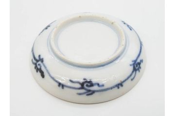江戸期　古伊万里　赤絵　金彩　約12cm　3.9寸　食卓を華やいだ雰囲気に演出する小皿5枚セット(寿字、菊唐草文、吉祥文様、銘々皿、和皿、和食器、三寸九分)(R-081331)