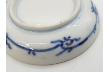 江戸期　古伊万里　赤絵　金彩　約12cm　3.9寸　食卓を華やいだ雰囲気に演出する小皿5枚セット(寿字、菊唐草文、吉祥文様、銘々皿、和皿、和食器、三寸九分)(R-081331)