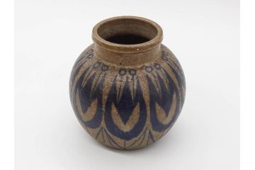 ビンテージ　デンマーク　Thomas Toft(トーマス・トフト)　18-72　深みのある土の質感が魅力の花瓶(DENMARK、ヴィンテージ、フラワーベース、花生、花瓶、花入、北欧)(R-081332)