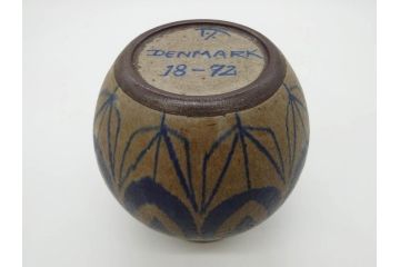 ビンテージ　デンマーク　Thomas Toft(トーマス・トフト)　18-72　深みのある土の質感が魅力の花瓶(DENMARK、ヴィンテージ、フラワーベース、花生、花瓶、花入、北欧)(R-081332)