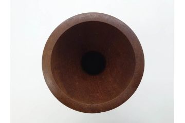 時代物　和楽器　上品な佇まいの鼓胴(金蒔絵、植物、風景、木製、漆、つづみ、打楽器、雅楽、能楽)(R-081333)