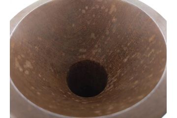 時代物　和楽器　上品な佇まいの鼓胴(金蒔絵、植物、風景、木製、漆、つづみ、打楽器、雅楽、能楽)(R-081333)