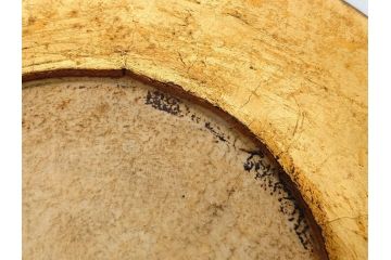 時代物　和楽器　優雅なデザインが見事な小鼓(梨地、金蒔絵、桜、紅葉、花、流水文様、木製、漆、つづみ、鼓胴、革一組2枚、調緒2本組、横調べ、縦調べ、小締、和楽器、打楽器、雅楽、能楽)(R-081334)