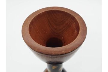 時代物　和楽器　気品を感じる小鼓(金蒔絵、水車、千鳥、木製、漆、つづみ、鼓胴、革一組2枚、調緒2本組、横調べ、縦調べ、小締、打楽器、雅楽、能楽)(R-081335)