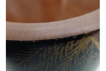 時代物　和楽器　気品を感じる小鼓(金蒔絵、水車、千鳥、木製、漆、つづみ、鼓胴、革一組2枚、調緒2本組、横調べ、縦調べ、小締、打楽器、雅楽、能楽)(R-081335)