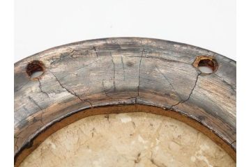 時代物　和楽器　気品を感じる小鼓(金蒔絵、水車、千鳥、木製、漆、つづみ、鼓胴、革一組2枚、調緒2本組、横調べ、縦調べ、小締、打楽器、雅楽、能楽)(R-081335)