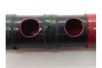 時代物　龍笛　和の雰囲気漂う笛2点セット(能管?、篠笛?、民謡、歌舞伎、雅楽、横笛、和楽器)(R-081337)